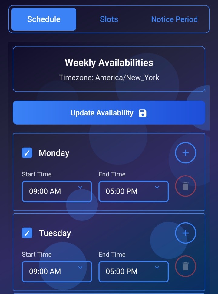 Control availability
